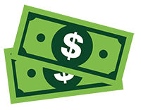 We accept cash.