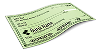 We accept checks.